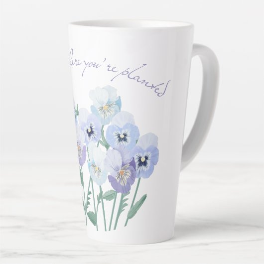 Bloom waar je bent geplant latte mok (Rechterhoek)