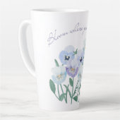 Bloom waar je bent geplant latte mok (Linkerhoek)