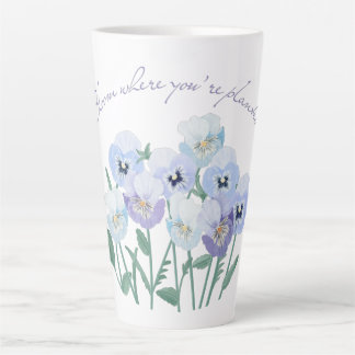 Bloom waar je bent geplant latte mok
