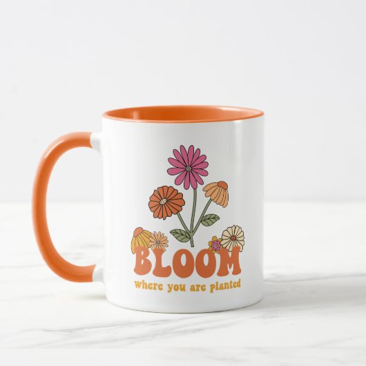Bloom waar je bent geplant mok (Links)