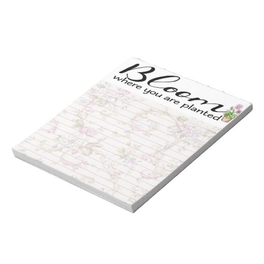 Bloom waar je bent geplant notitieblok (Linkerzijde)