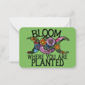 Bloom waar je bent geplant notitiekaartje (Voorkant)