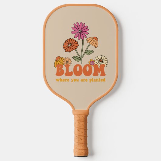 Bloom waar je bent geplant pickleball paddle (Voorkant)