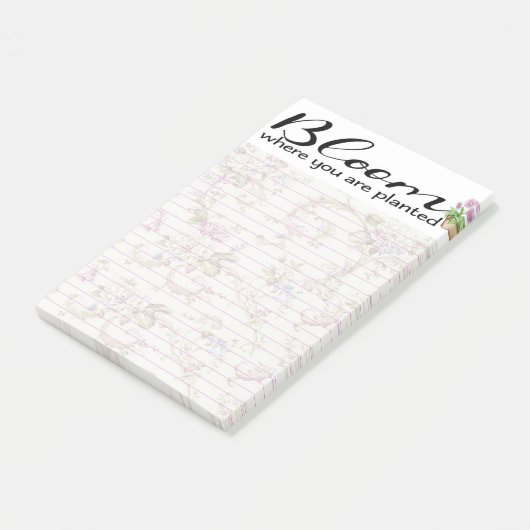 Bloom waar je bent geplant post-it® notes (Schuin)