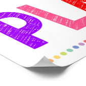 Bloom waar je bent geplant regenboogPoster Poster (Hoek)