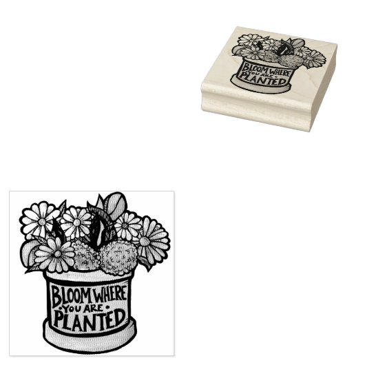 Bloom waar je bent geplant rubberstempel (Gestempeld)