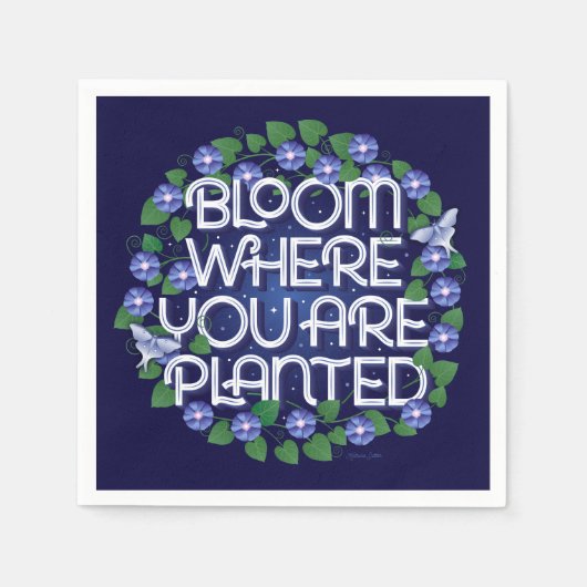 Bloom waar je bent geplant? servet (Voorkant)