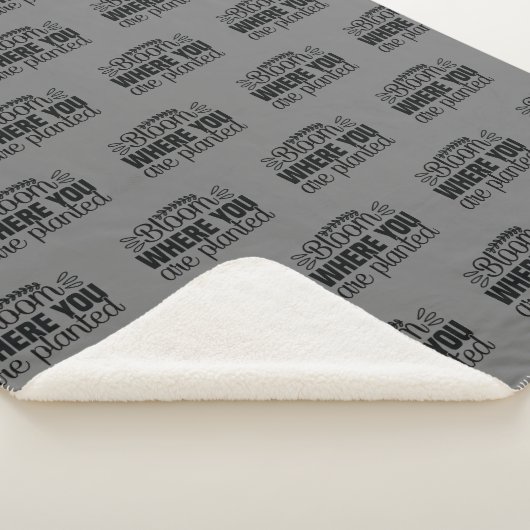 Bloom waar je bent geplant sherpa deken (3/4)