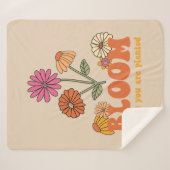 Bloom waar je bent geplant sherpa deken (Voorkant (horizontaal))