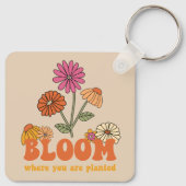 Bloom waar je bent geplant sleutelhanger (Achterkant)