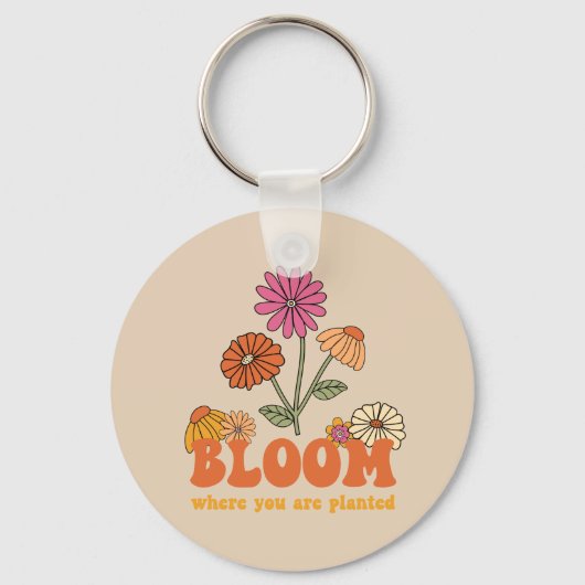 Bloom waar je bent geplant sleutelhanger (Voorkant)
