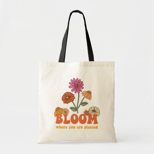 Bloom waar je bent geplant tote bag (Voorkant)