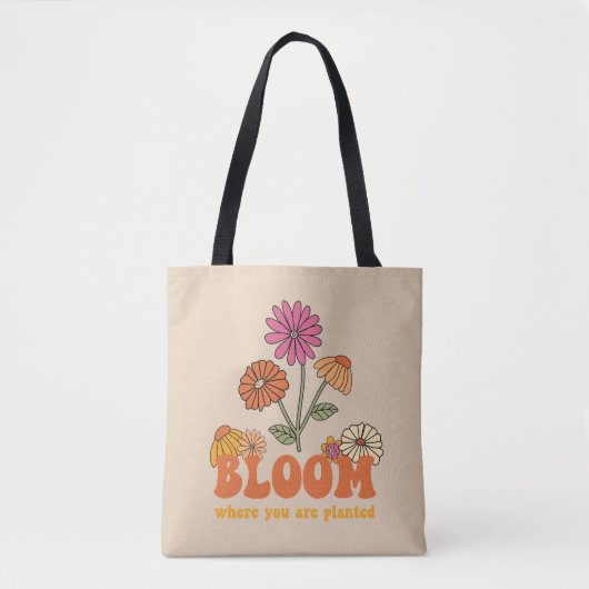 Bloom waar je bent geplant tote bag (Voorkant)