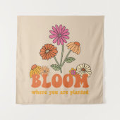 Bloom waar je bent geplant wandkleed (Voorkant)