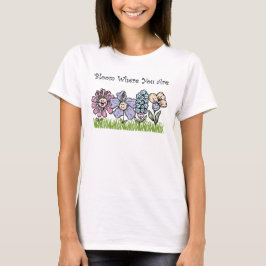 Bloom waar je bent t-shirt
