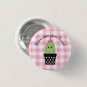 Bloom waar je de Button van Cactus bent (Voorkant /achterkant)