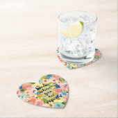 Bloom waar je geplant bent Glitter Floral Kartonnen Onderzetters (Insitu)