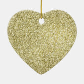 Bloom waar je geplant bent Glitter Floral Keramisch Ornament (Achterkant)