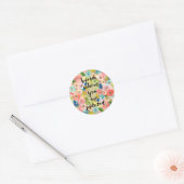 Bloom waar je geplant bent Glitter Floral Ronde Sticker (Envelop)