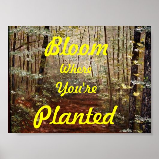 "BLOOM WAAR JE GEPLANTEERD BENT" POSTER (Voorkant)