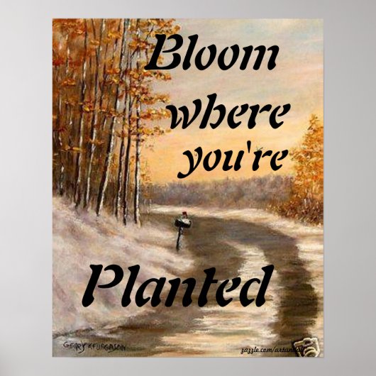 "BLOOM WAAR JE GEPLANTEERD POSTER BENT (Voorkant)