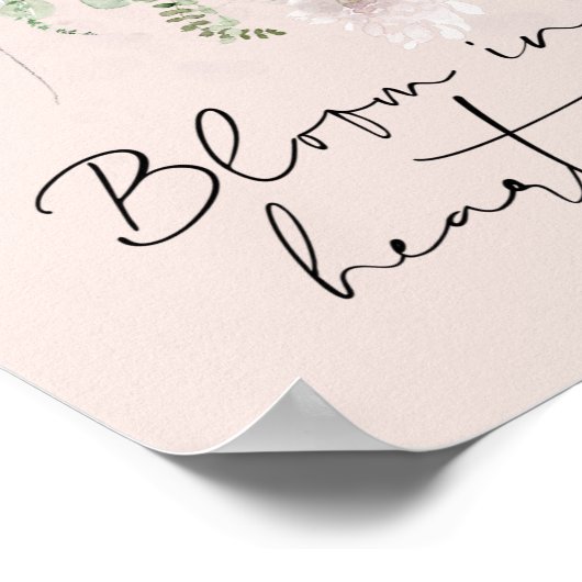 Bloom waar je hart kan groeien | WATERVERF Poster (Hoek)