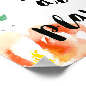 Bloom waar u bent gepland Waterverf Floral Poster (Hoek)