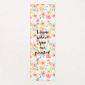 Bloom waar u bent gepland Waterverf Floral Yogamat (Voorkant)