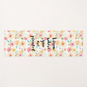 Bloom waar u bent gepland Waterverf Floral Yogamat (Voorkant (horizontaal))