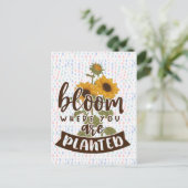 Bloom waar u bent geplant briefkaart (Staand voorkant)