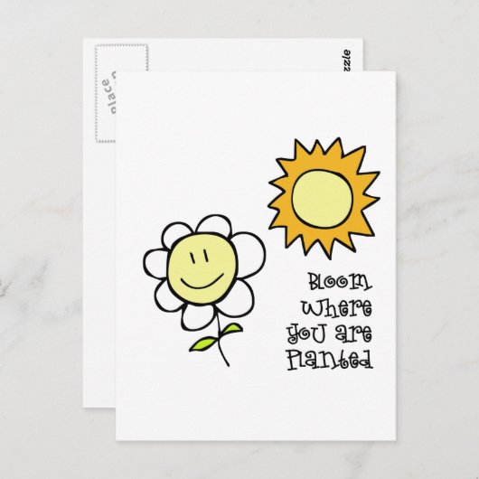 Bloom waar u bent geplant briefkaart (Voorkant / Achterkant)