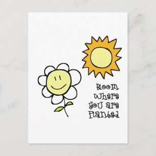 Bloom waar u bent geplant briefkaart