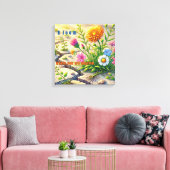 Bloom waar u bent geplant canvas afdruk (Insitu (Woonkamer))