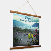 Bloom waar u bent geplant hangend wandkleed (Gebogen)