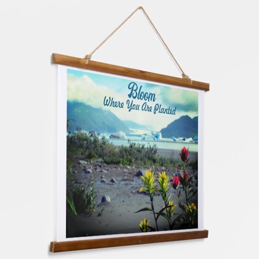 Bloom waar u bent geplant hangend wandkleed (Gebogen)