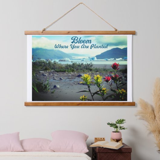 Bloom waar u bent geplant hangend wandkleed (Slaapkamer)