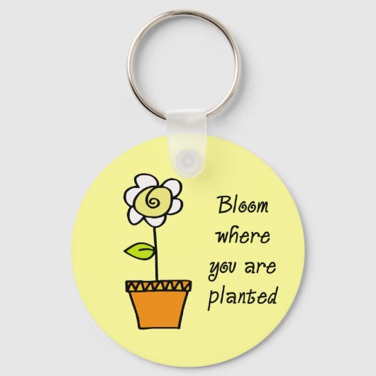 Bloom waar u bent geplant II Sleutelhanger (Voorkant)