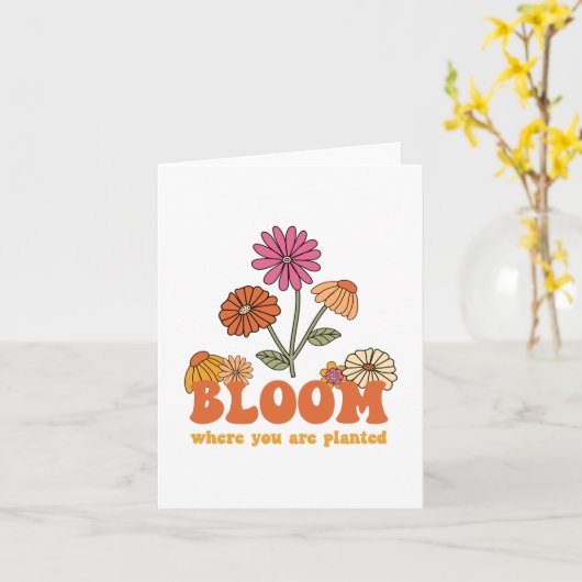 Bloom waar u bent geplant kaart (Gele Bloem)