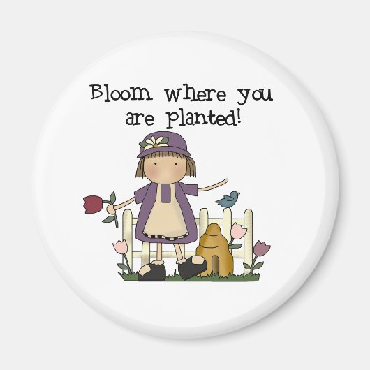 Bloom waar u bent geplant magneet (Voorkant)