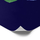 Bloom waar u bent geplant vierkant Poster (24x24) (Hoek)