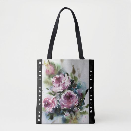 Bloom waar u Canvas tas bent geplant (Voorkant)