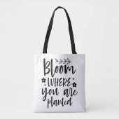 Bloom waar u Canvas tas bent geplant (Voorkant)