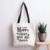 Bloom waar u Canvas tas bent geplant