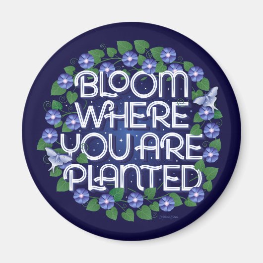 Bloom waar u Geplant Magnet bent (Voorkant)