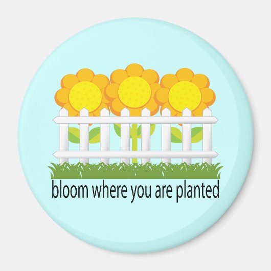 Bloom waar u Geplant Magnet bent (Voorkant)