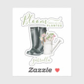 Bloom waar u Inspirerend citaat wordt geplant Sticker (Vel)