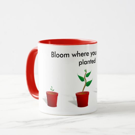 Bloom waar u mok bent geplant (Voorkant links)