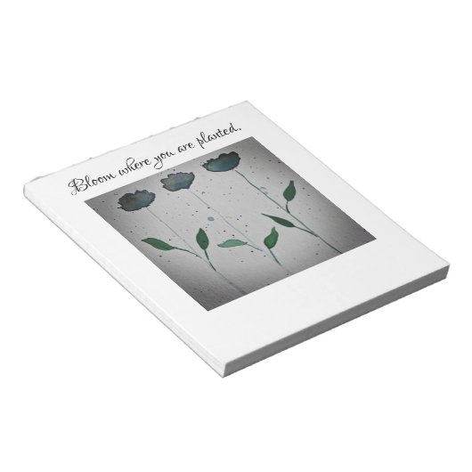 Bloom waar u Notitieblok bent geplant (Schuin)