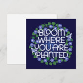 Bloom waar u vlakke Kaart bent (5.25x5.25) (Voorkant / Achterkant)