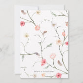 Bloom waterverf bloemen schitteren moderne veestui kaart (Achterkant)